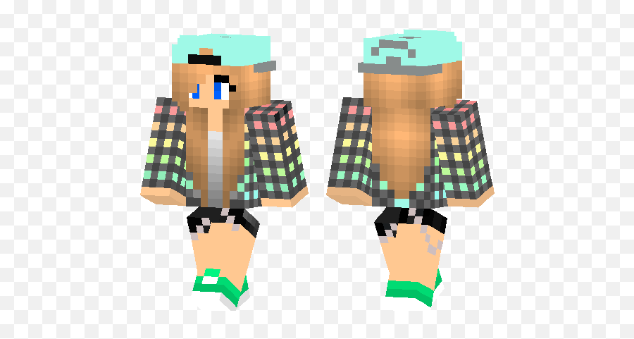 Minecraft Pe Skins - Girl With Very Short Minecraft Skin Emoji,Minecraft Laughing Emoji Skin
