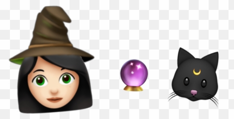 Aesthetic Witch Wiccan Witchcraft - Cartoon Emoji