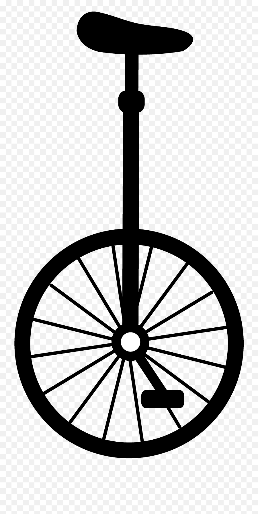 Unicycle Clipart Black And White - Unicycle Clip Art Emoji,Unicycle Emoji