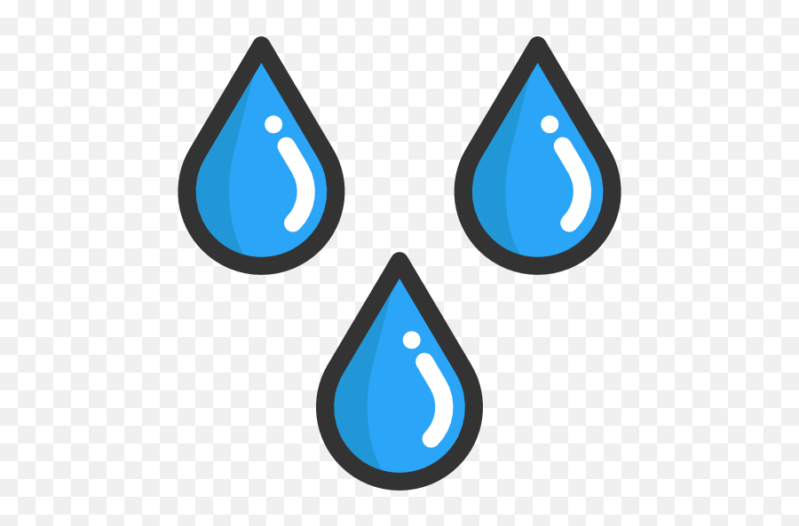 Collection Of Teardrop Clipart - Rain Droplet Cartoon Raindrop Emoji,Water Droplet Emoji