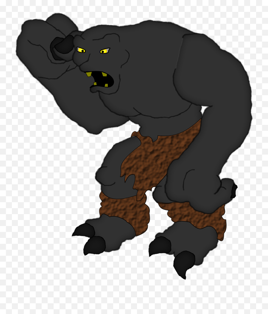 Troll Monster Fantasy Goblin Character - Forest Trolls Clip Art Emoji,Rock Fist Emoji
