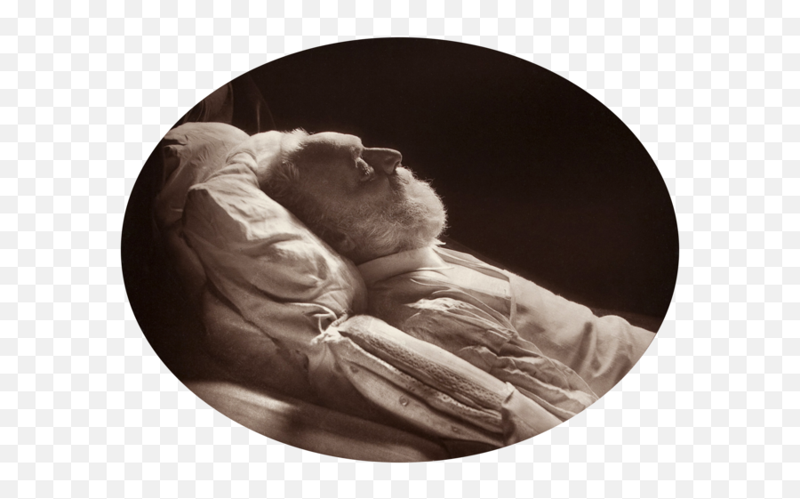 Victor Hugo Deathbed Portrait - Victor Hugo On His Deathbed Emoji,Disappointed Emoji Text