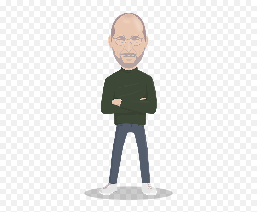 Steve Jobs Apple Entrepreneur - Steve Jobs Cartoon Png Emoji,Iphone Emoji Shirt