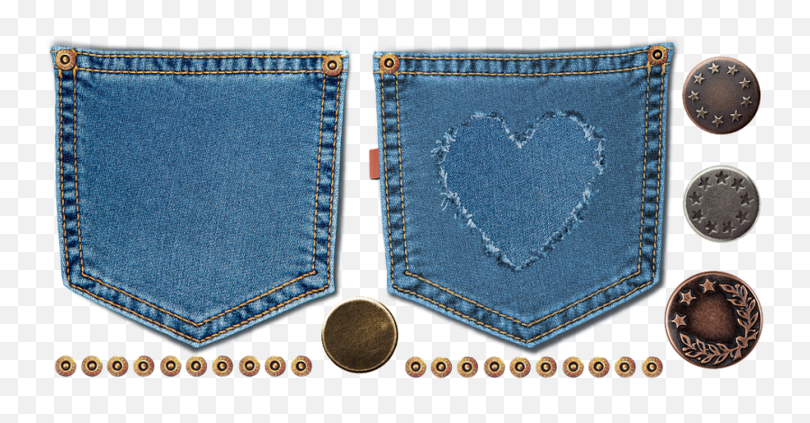 Jeans Pockets Button - Logos De Pantalones Jeans Emoji,Emoji Shirt And Pants