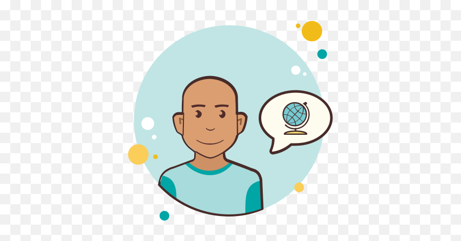 Bald Man Earth Globe Icon - Free Download Png And Vector Man With Idea Icon Emoji,Bald Emoji