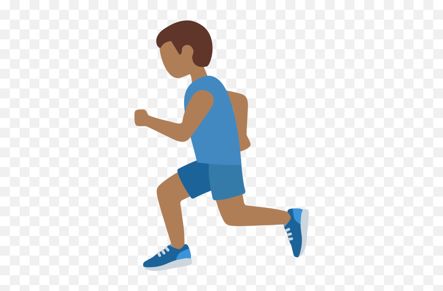 Person Running Medium - Dark Skin Tone Emoji Running Person Emoji,Court Emoji