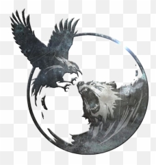 Download Common Raven Tattoo The Drawing Baltimore - Bear And Emoji