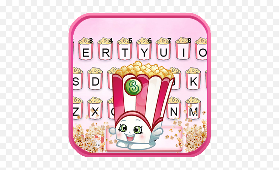 Cute Popcorn Keyboard Theme U2013 Google Play Ilovalari - Shopkins Collector Cards Emoji,Popcorn Emoji