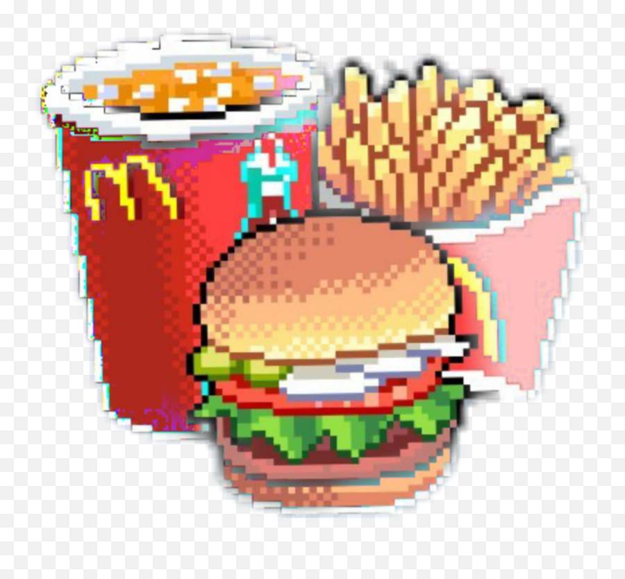 Mcdonald Tumblr Chick Chips Burger Hake Hakeslider - Pixel Mcdonalds Pixel Art Emoji,Emoji Burger