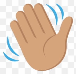 Waving Hand Sign Medium Skin Tone Emoji - Transparent