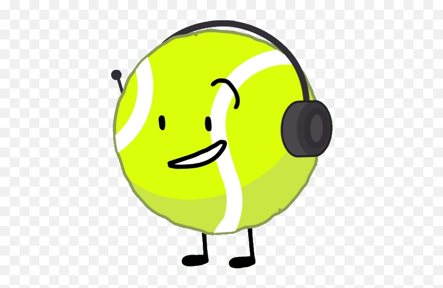 Headphone - Tennis Ball Bfdi Characters Emoji,Headphone Emoticon