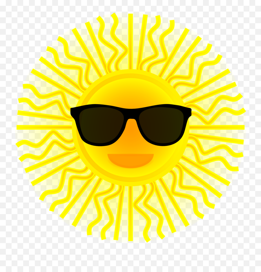 Public Domain Clip Art Image - Sunglasses On The Sun Emoji,Sunglasses Emoticon