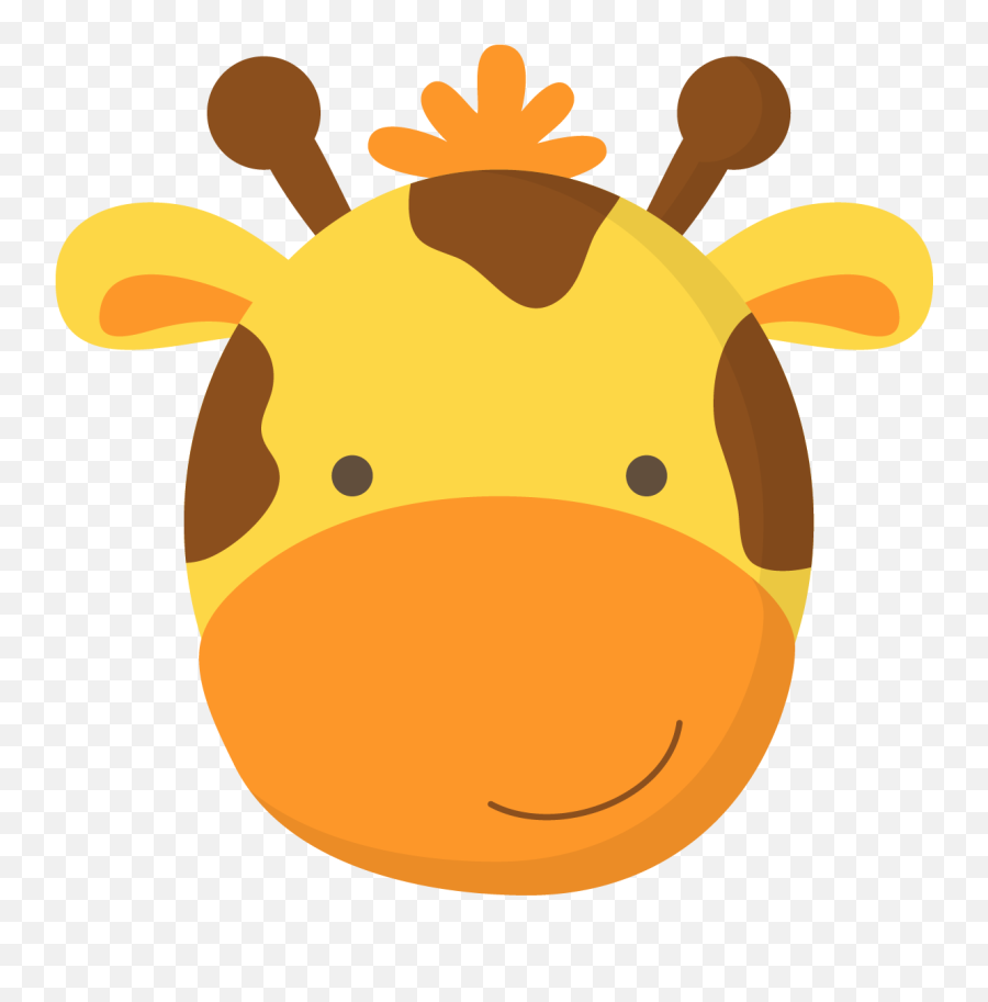 Clipart Giraffe Face - Jungle Animals Faces Emoji,Giraffeemoji.com