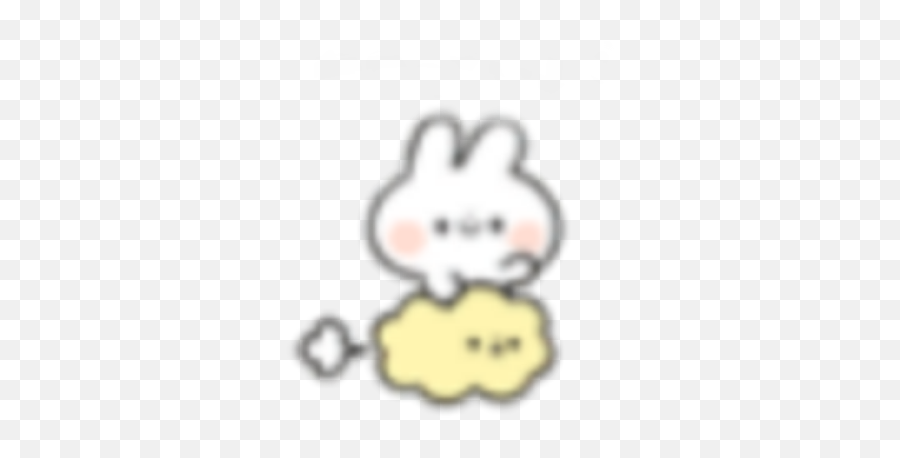 Soft Pastel Bunny Yellow White Rabbit - Cartoon Emoji,Bunny Emoticon Text
