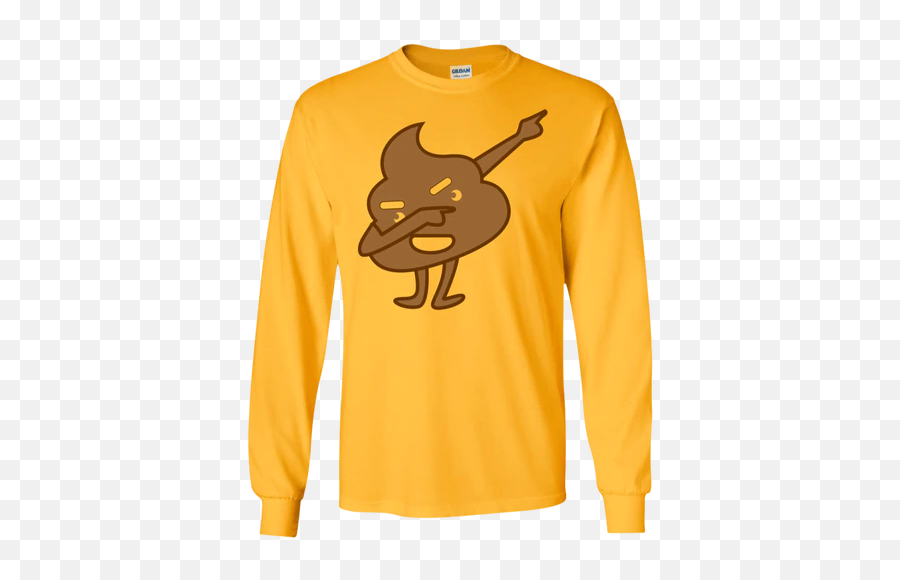 Funny Dabbing Poop Emoji Ls Sweatshirts - Sky Was Yellow Shirt,Dabbing Emoji