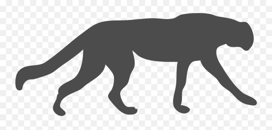 Wildcat Cougar Leopard - Cheetah Silhouette Emoji,Emoji Tiger Woods