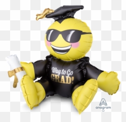 18 Sitting Emoji Grad - Graduation Balloons