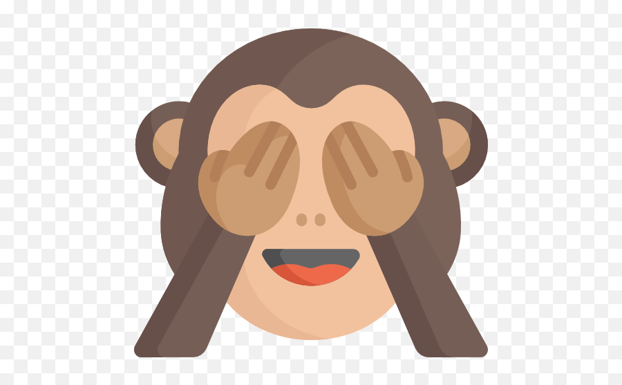 Monkey - Emoticon Monkey Blind Vector Emoji,Shy Monkey Emoji
