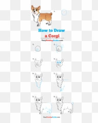How To Draw A Corgi - Tigger Step By Step Emoji,Cat Cow Horse World Emoji