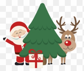 Emoji Santaclaus Reindeer Christmas Freetoedit - Santa Claus With Rudolph,Reindeer Emoji