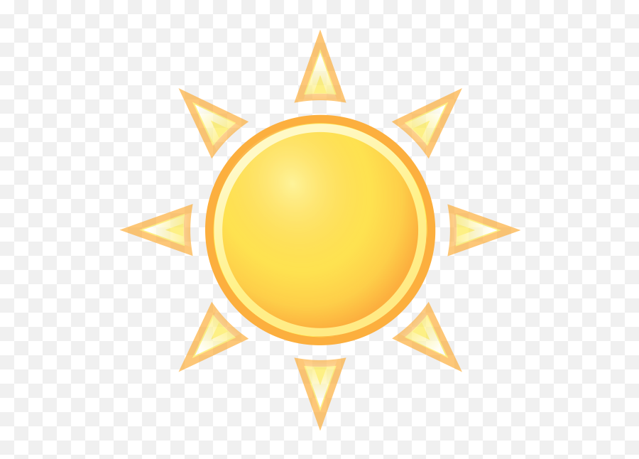 Weather Forecast Icon For Sunny Sky - Sun Clipart Black Background Emoji,Moon And Calendar Emoji