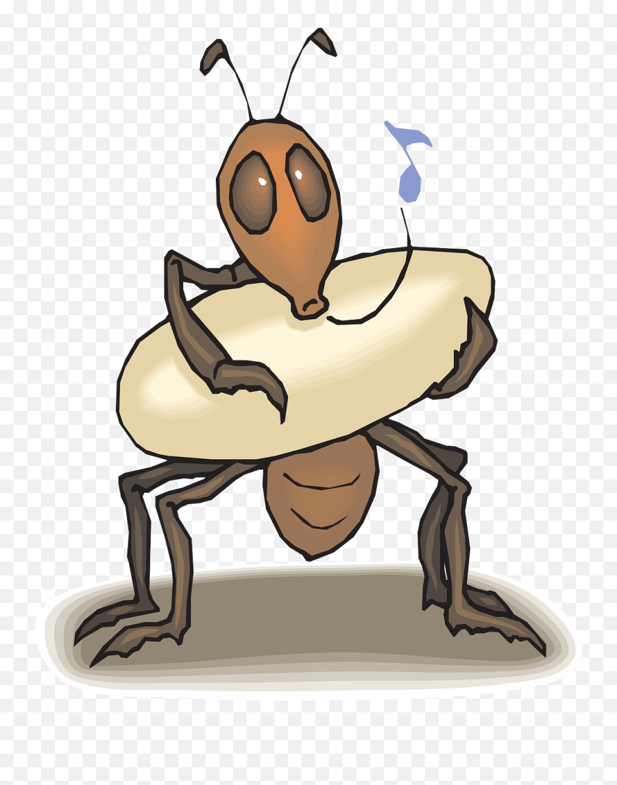Singing Ant Egg Comedy Insect - Ant And The Grasshopper Worksheet Emoji,Christmas Carols Emoji