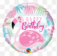 Pink Flamingo Birthday Gifts And Party - Ballon Helium Happy Birthday Emoji,Flamingo Emoji
