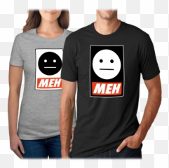 MEH shirt - Plain Black T Shirt Celebrity Emoji