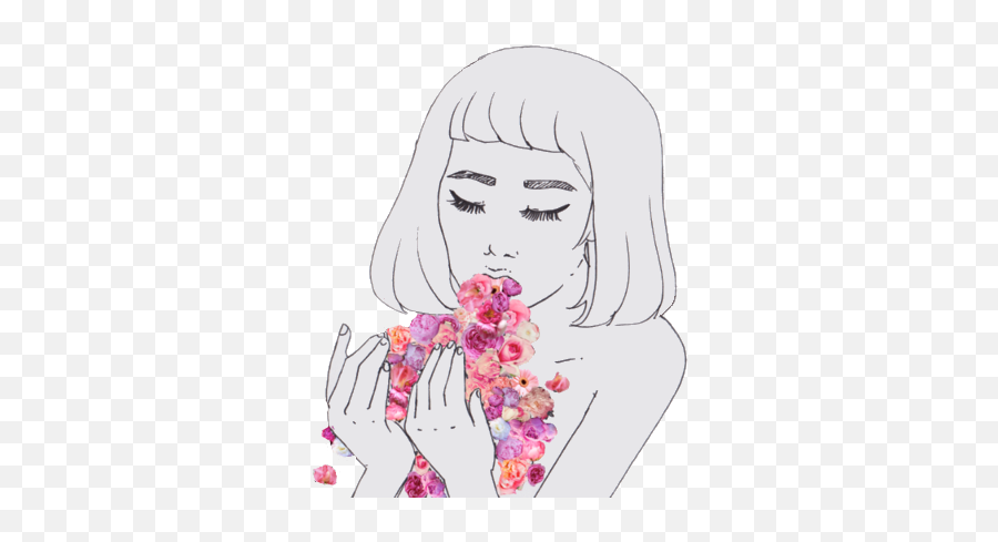 Emoji Png Discovered - You Are What You Eat Drawing,Flower Girl Emoji