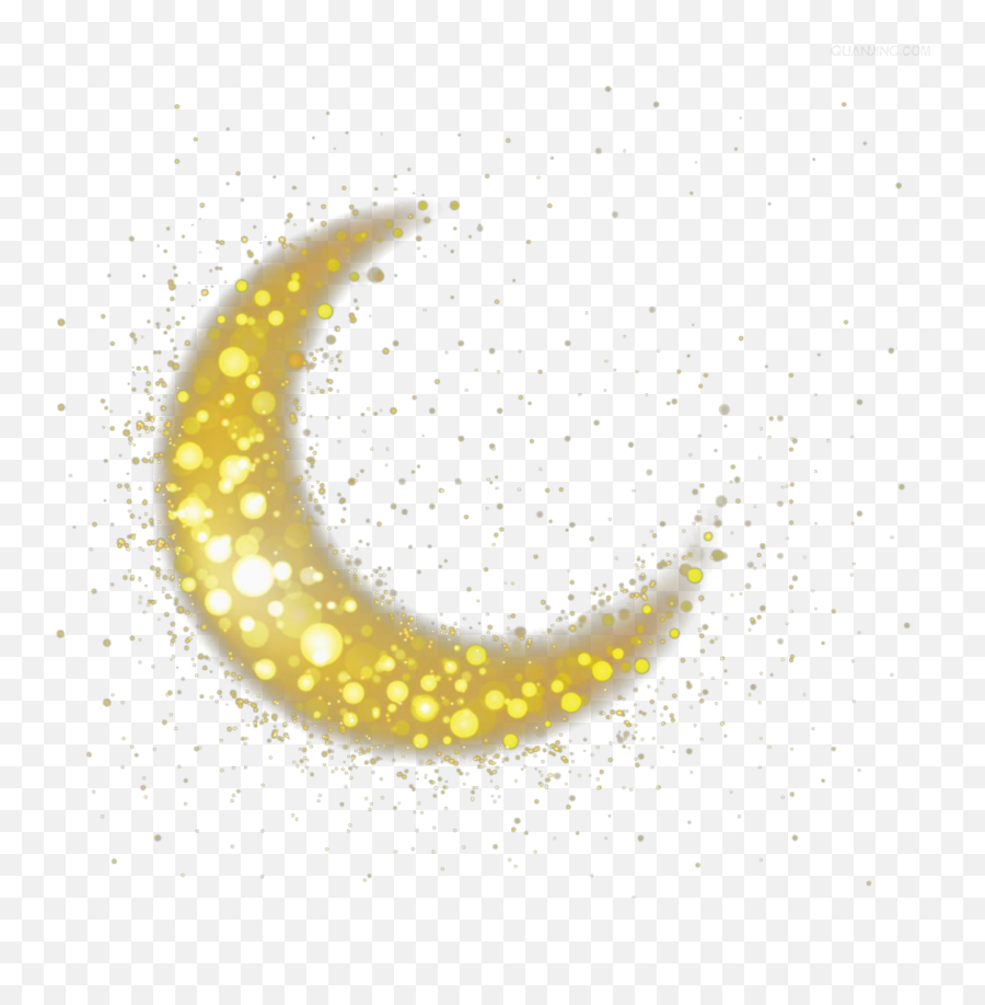 Freetoedit Yellow Glittery Crescentmoon - Human Body Emoji,Crescent Moon Emoticon