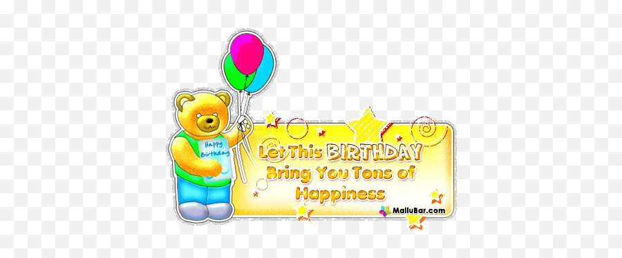 Glitter Birthday Wishes - Birthday Wishes In Malayalam Gif Emoji,Happy Birthday Emoji Text Copy