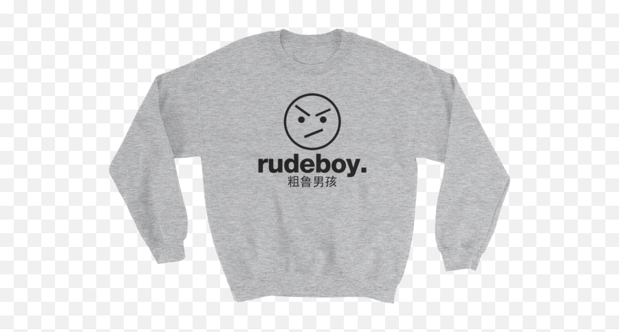 Shop - Gorilla Tough Sweatshirt Gray Emoji,Rude Emoticon