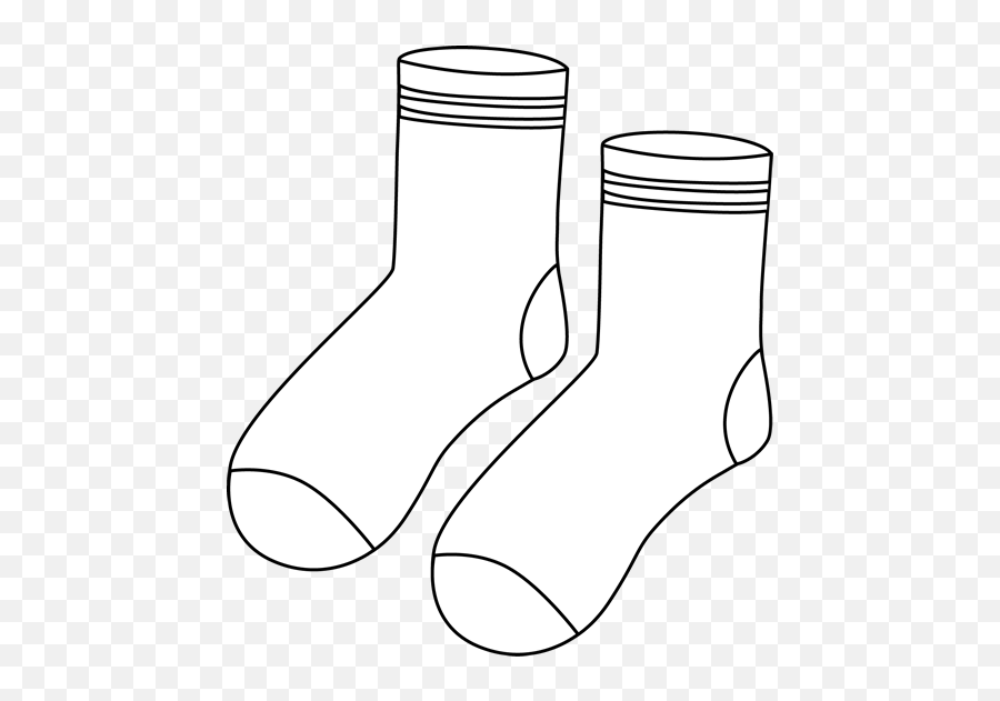 Socks Clipart Images Black And White - White Socks Clip Art Emoji,Black Emoji Socks