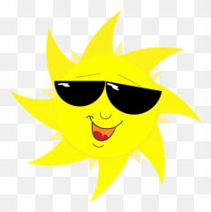Seasonal Holidays Free Png Images - Sun Wearing Sunglasses Emoji