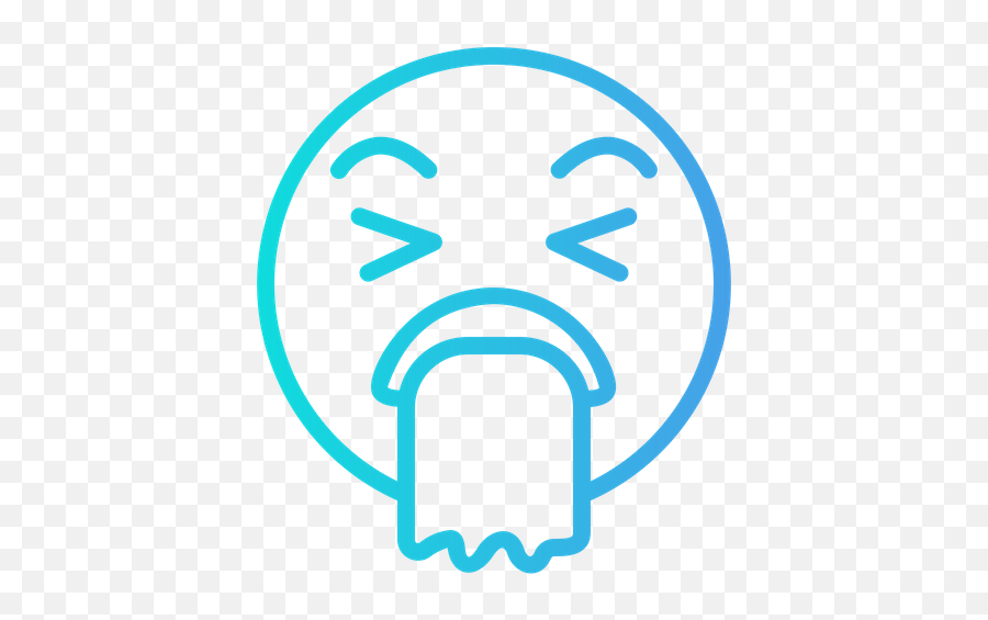 Puke Emoji Icon Of Gradient Style - Circle,Puking Emoji Android