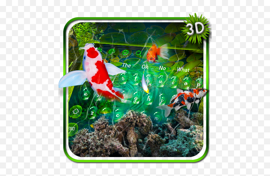 3d Lively Koi Fish Keyboard Theme - Apps On Google Play Aquarium Emoji,Skull Fish Fish Emoji