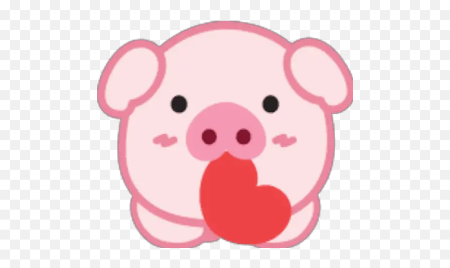 Lovely Pig Emoji - Happy,Pig Emoji