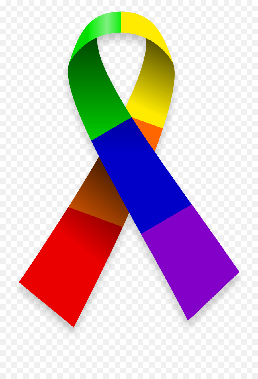 Gay Pride Ribbon Png - Lgbtq Support Symbol Emoji,Lgbt Flag Emoji