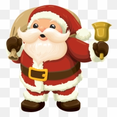Animated Christmas Bells Png u0026 Free - Santa Claus Kawaii Emoji