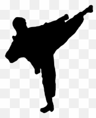 Silhouette Karate Martial Arts Clip Art - Karate Silhouette Png Emoji,Karate Emoticons