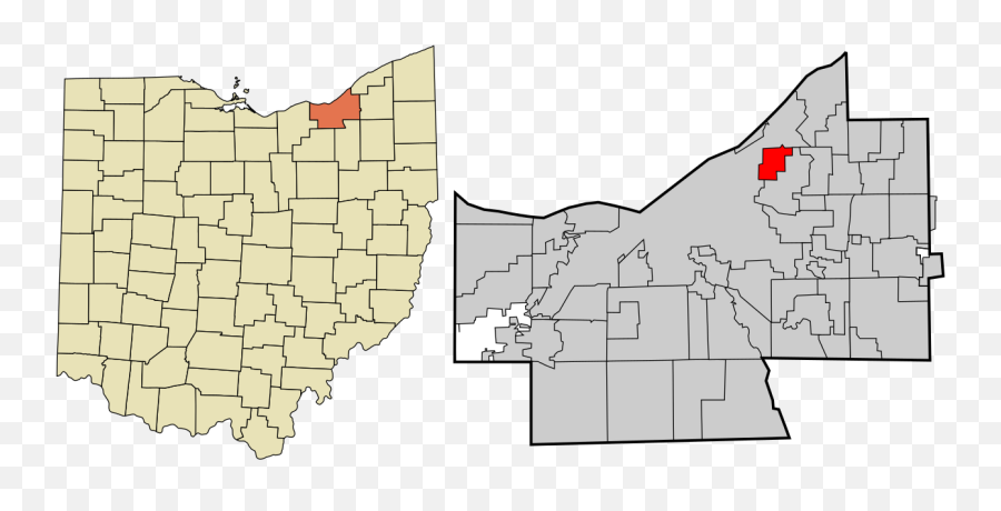 Cuyahoga County Ohio Incorporated - University Heights Location On Ohio Emoji,Emoji Level 42