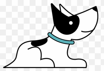 Dog Lying Down Cartoon Clipart - Laying Art Emoji