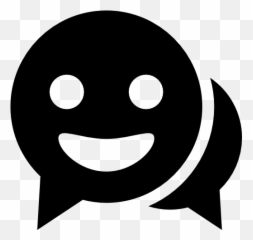 Chat Interface Symbol With Smiling Face Circular Speech - To Chatting Emoji