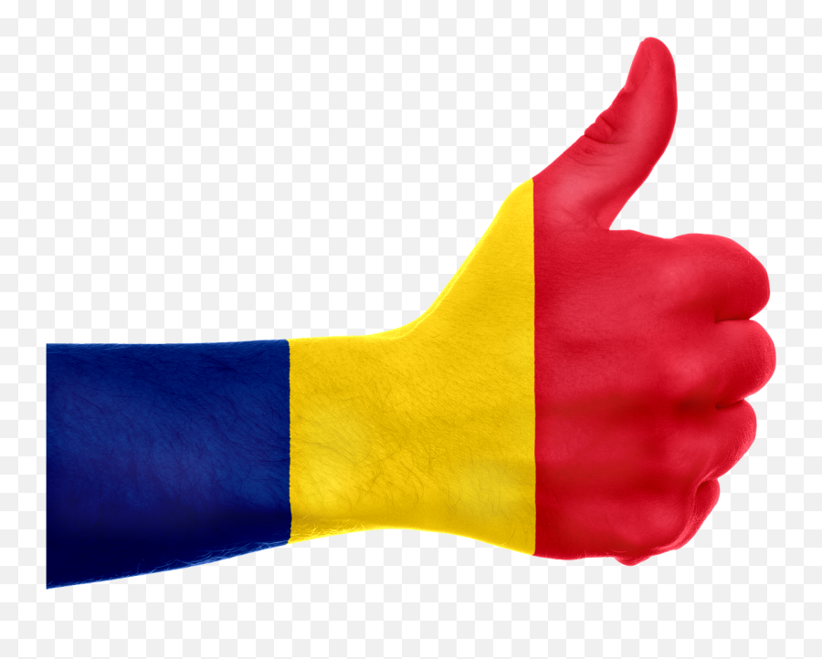 Romania Flag Hand National Fingers - Transparent Romania Flag Png Emoji,Arms Up Emoji