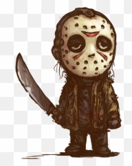Horror Horror Movies - Freddy Krueger Cartoon Drawing Emoji,Jason Voorhees Emoji