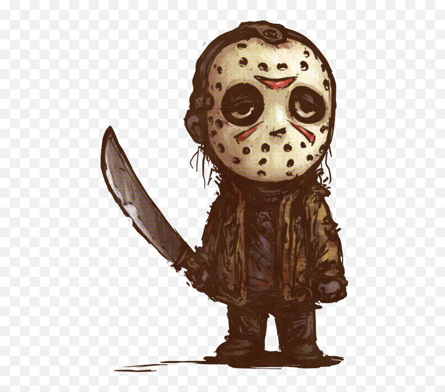 Horror Horror Movies - Freddy Krueger Cartoon Drawing Emoji,Jason Voorhees Emoji