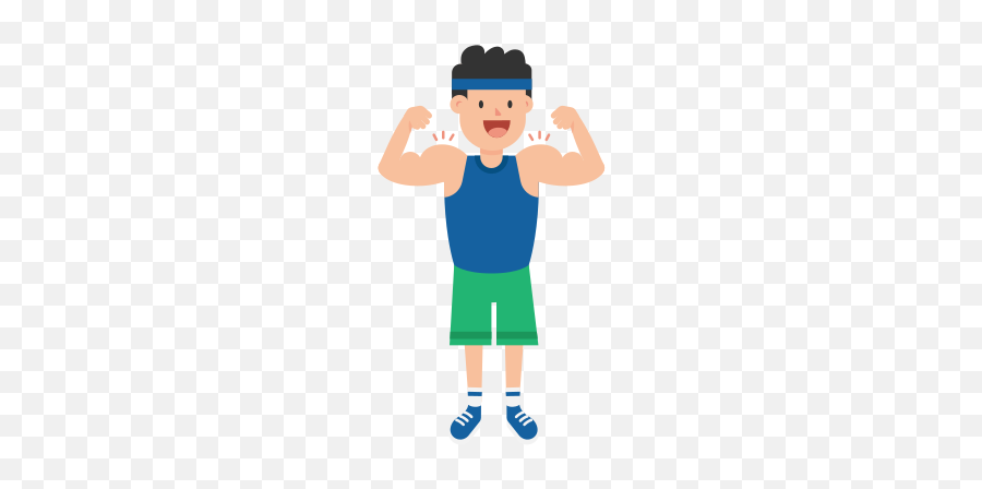 Man Showing Off Or Flexing Muscles Cartoon - Guy Showing Off Muscles Cartoon Emoji,Flexing Arm Emoji
