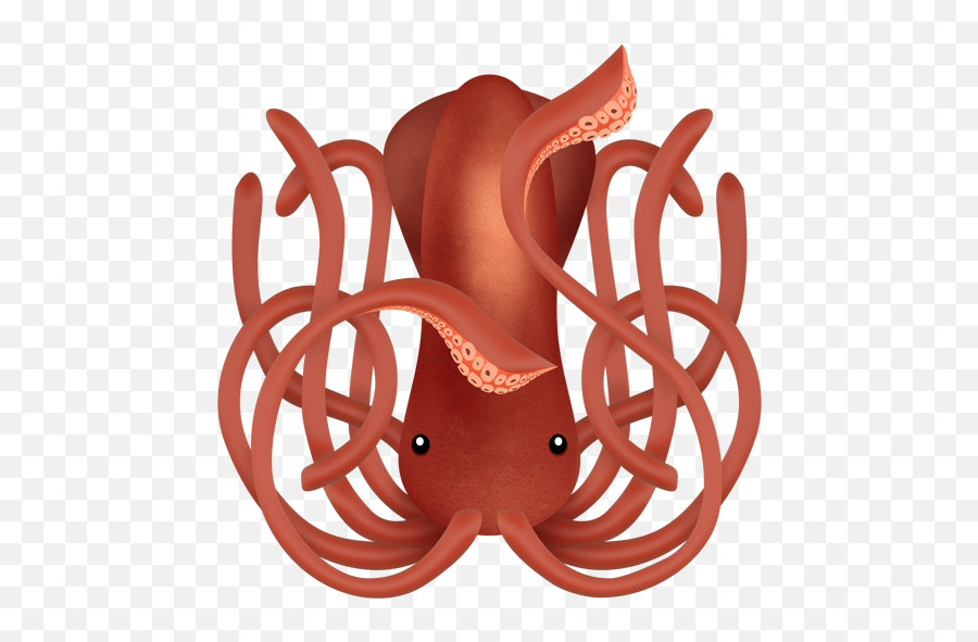 Squid Icon - Transparent Icon Sea Creatures Emoji,Emoji Squid