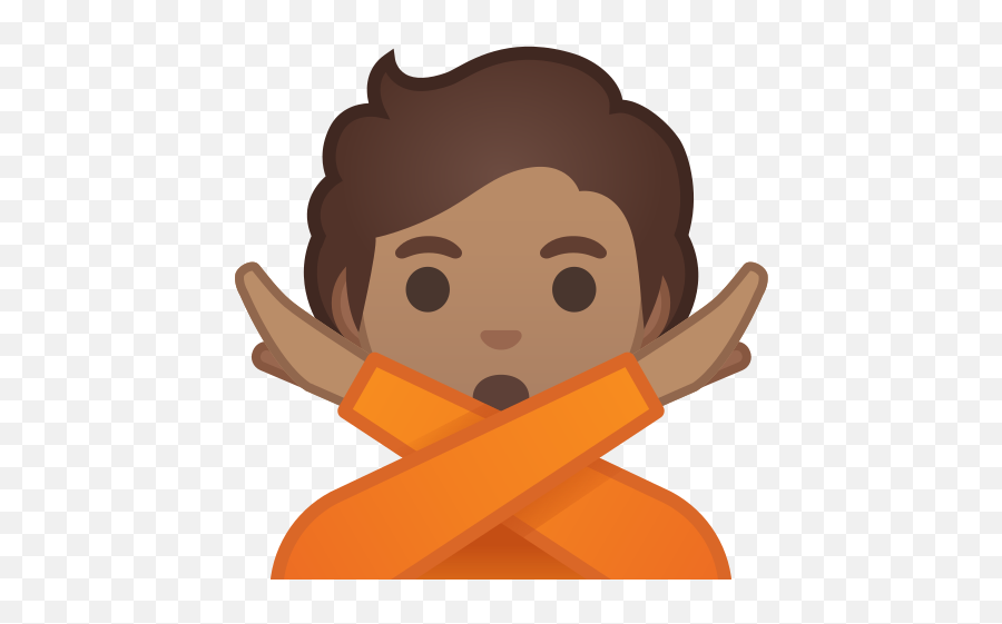 Person Gesturing No Medium Skin Tone Emoji - Emoji No Icon,Treadmill Emoji