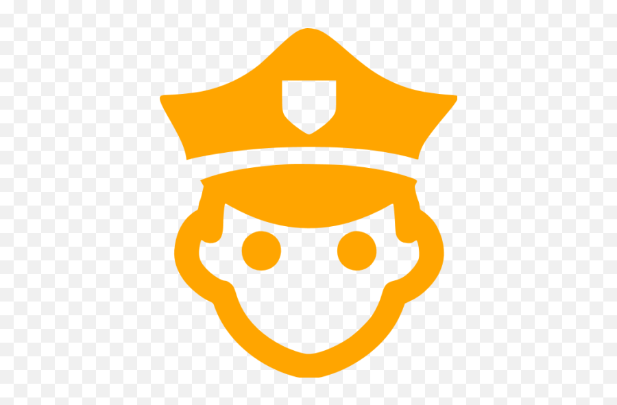 Orange Police 3 Icon - Icon Police Emoji,Police Emoticon